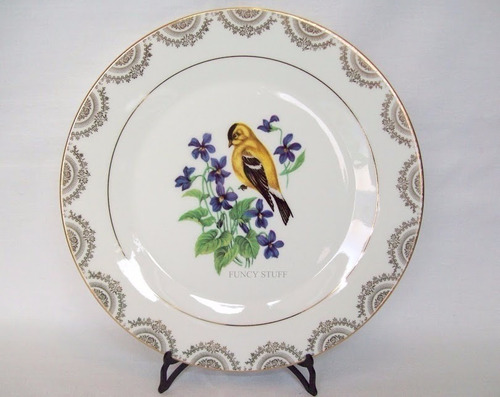 Plato Masitero Artone Bone China England Birds & Flowers #2 