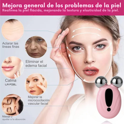 Mini Masajeador Facial Microcorriente Portatil Rejuvenecedor Rosa
