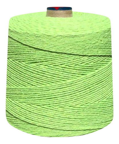 Linha De Crochê Colorida Eco Brasil 6 Fios 1 Kg Barbante Cor Verde-limão