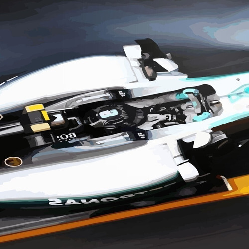 Imagen 4 de 5 de Cuadro Decorativo Mural Triptico Formula 1 126x60 Mdf