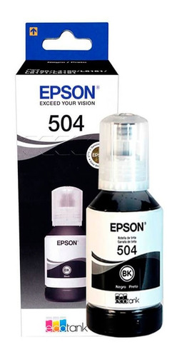 Tinta Epson T504 Negro T504120 De 127ml L4160//l6161/l6171
