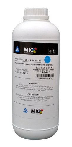 Toner Serie Aficio Mpc Color Recarga X 250gr Cian