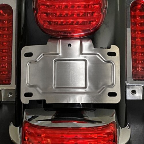 Soporte De Reubicación De Matrículas Cromado Para Harley