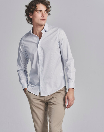 Camisa Mathieu, Slim Fit, Hombre, Algodón, Fantasia, Equus