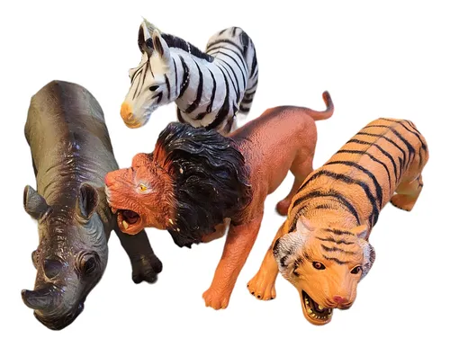 Cebra Animal De Goma 36 Cm Suave Al Tacto Gigante!