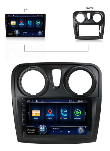 6+128g Auto Estéreo Para Renault Dacia Logan 2 Sandero Dab