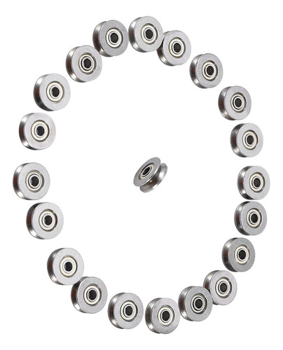 20 Poleas De Rodamiento De Bolas V623zz V Groove Para Riel