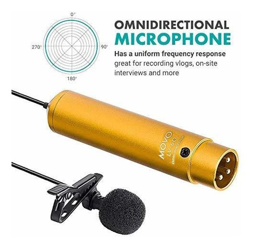 Micrófono Lavalier Movo Lv-6 Xlr - Omnidireccional Y