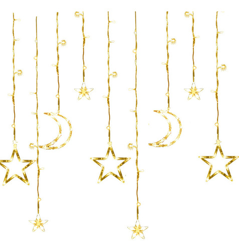 Star Moon De 3,5 M, Color Blanco Cálido, Batería, Navidad Ro