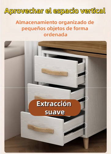Escritorio Reversible Forma De L Con 3 Cajones