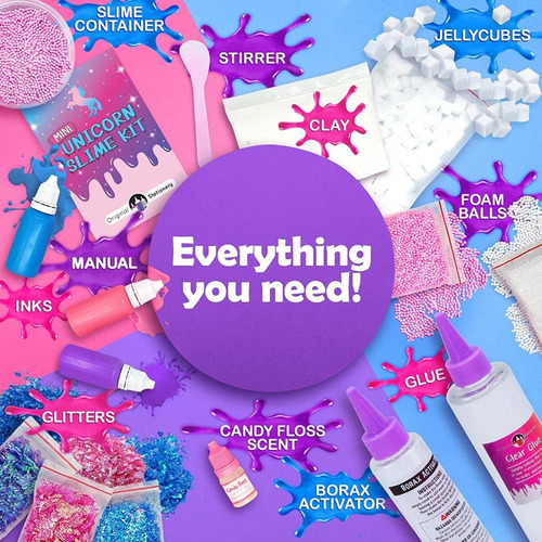 Imagen 7 de 7 de Kit Para Hacer Slime Unicornio Con Estuche Stationery