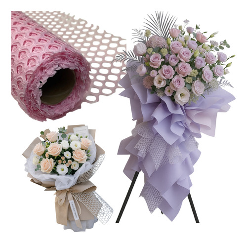 Rollo De Malla Agujero Para Ramo Flores/papel Coreano 3030 Blanco