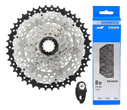 Pacha Cassette Gw 8v 11-40 + Cadenilla Shimano Hg40 Biciclet