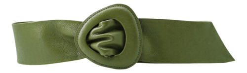 Cinto Coronet Couro Feminino Preto Largo Tecido Couro Legitimo Turbo Cor Verde Militar Desenho Do Tecido Couro Legitimo Tamanho 100cm