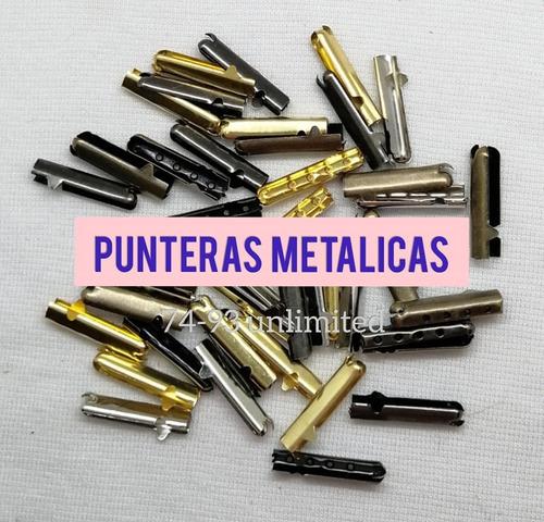 Puntera Terminal De Metal Para Cordones Cordón - 100 Unid 