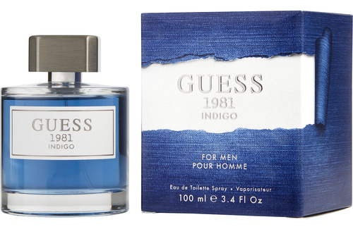 Perfume Guess 1981 Indigo Edt En Spray Para Hombre, 100 Ml