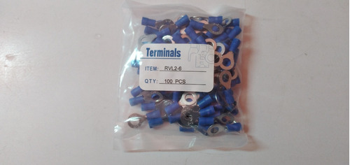 Paquete De Terminal Tipo Anillo Para Cable 14/16  100 Piezas