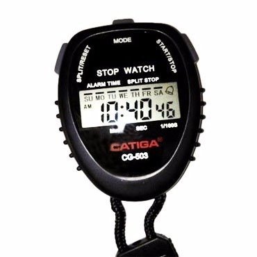Cronometro Catiga Digital Profesional Reloj Alarma 1/100s