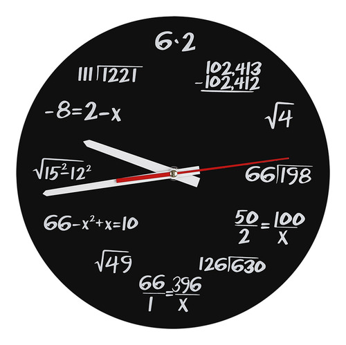 Acrílico Reloj De Pared Diseño Moderno Matemático Casa Ofici