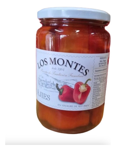 Morrones Ajies En Vinagre X360cc - Los Montes (3 Unidades)