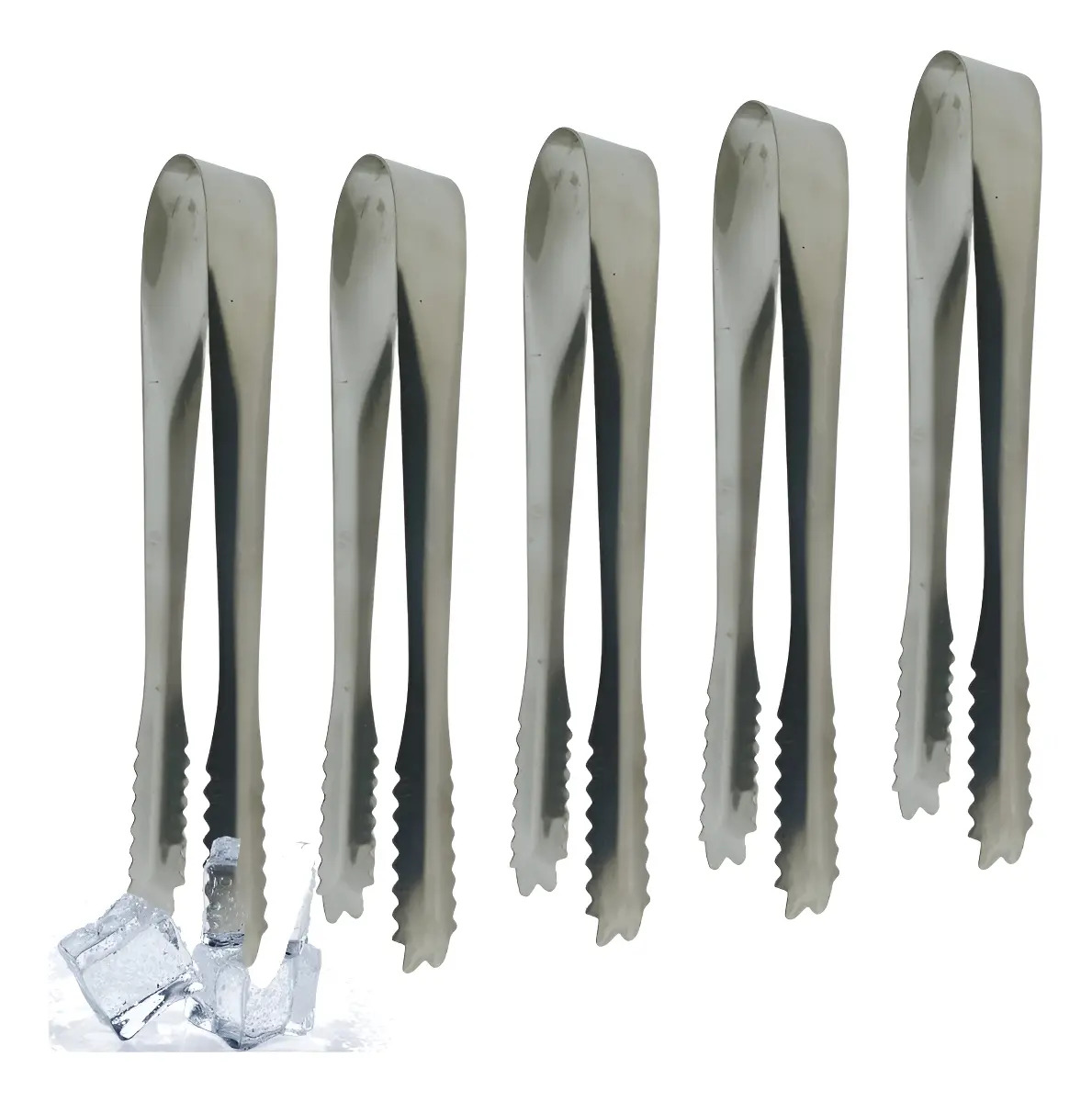 Kit 5 Pegador de Gelo Inox 17,5cm Produtos de Bar Para Cozinha