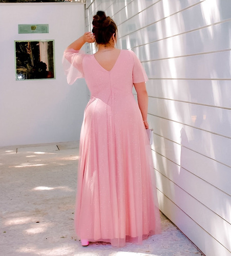 Vestido Festa Azul Royal Plus Size Madrinha Casamento Brilho