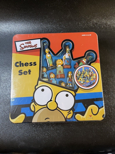 Ajedrez De Los Simpsons Caja De Lata Unico Regalo De Navidad