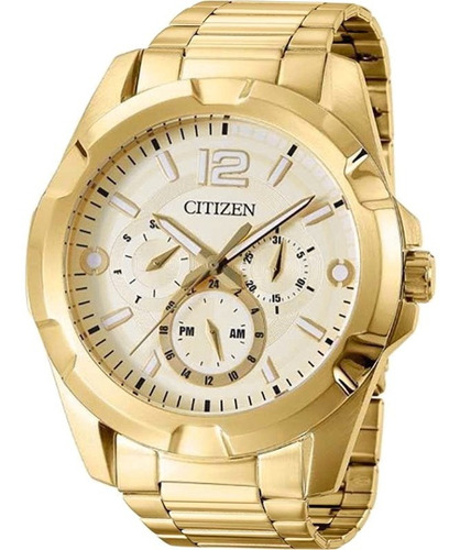 Relógio Citizen Masculino Dourado Ag8332-56p