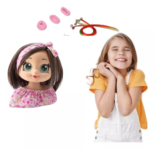 Boneca Para Pentear e Maquiar Busto Brinquedo de Menina - Envio Imediato -  Bee Toys