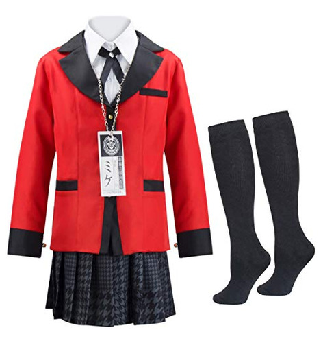 Vestido Plisado De Anime Japonés Jabami Yumeko Uniform...