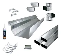 Comprar Zingueria Canaleta Americana Kit Para Armar 5 Mts Galv Techo