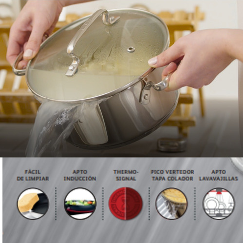 Imagen 6 de 6 de Cacerola 18 Cm + Tapa Duetto G7192355 Tefal