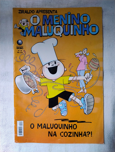 Gibi Hq Da Coleção O Menino Maluquinho No 18 - O Maluquinho Na Cozinha - Editora Globo (Usado)