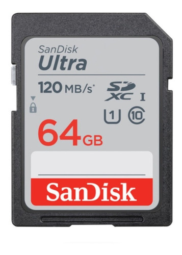 Memoria Sandisk Ultra 64gb Uhs-i Class 10 Sd 120mb/s Sdxc