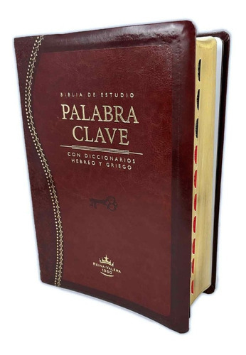 Biblia De Estudio Palabra Clave Rv60 Imitación Piel Marrón Con Indice, De Reina Valera 1960. Editorial Patmos, Tapa Blanda En Español, 2022