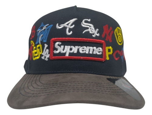 Gorra Snapback Gamuza Bordada Curva Ajustable Premium Fg Cap Mlb Todos Los Equipos Ajustable