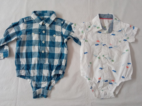 Camisa Body 12 Meses Bebé Varón Gap Carters Manga Larga Cort