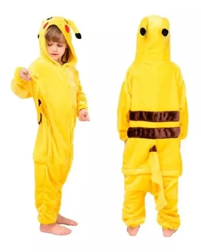 Pijama Kigurumi Tipo Pikachu Unisex Niños