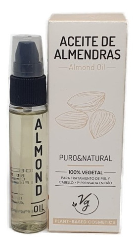 Aceite De Almendras Tratamiento Piel Y Cabello Vgreen 30ml