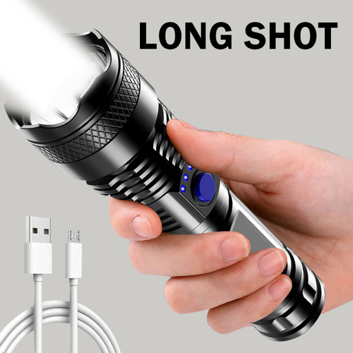 Linterna Usb Recargable 300 Min Luz Fuerte 3 Modos