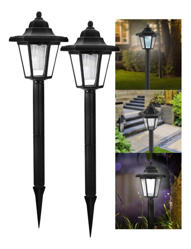 Farol Solar Exterior Lamparas Solares Para Jardin Farol  X2