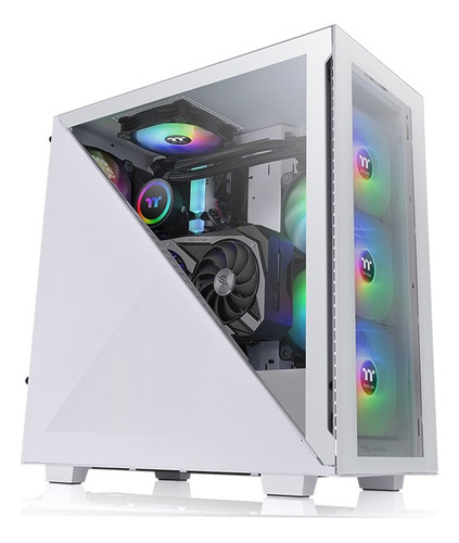 Gabinete Gamer Thermaltake Divider 300 Tg Snow White Argb