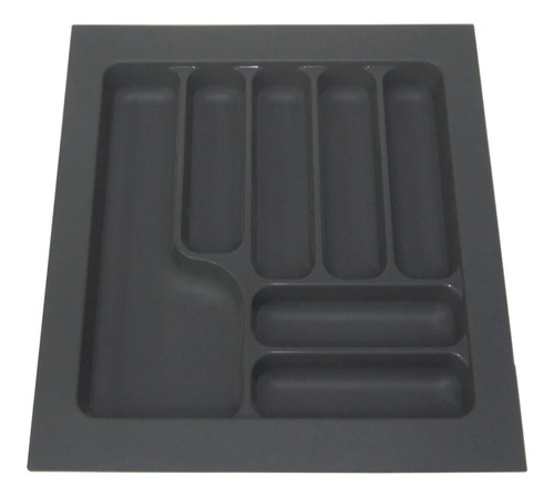 Imagen 4 de 4 de Cubiertero Pvc (premiun) De Empotrar 50 Cm - Gris Raton
