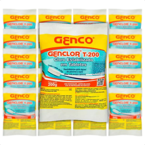 Kit 20 Cloro Tabletes Genclor T-200 Genco | Lojão Do Ferro