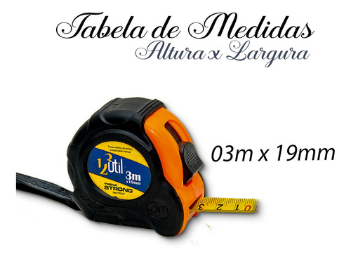 Trena Manual Básica 3m Uso Doméstico Original 123útil Aço
