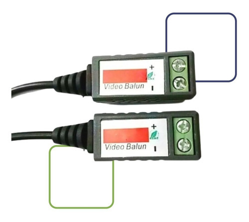 Par De Video Balun Para Camera Ahd Até 600mts Conversor Cor Preto