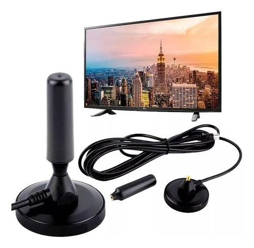 Antena Interior Tv Digital Isdbt Vhf & Uhf Base Magnetica ®