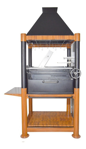 Imagen 1 de 10 de Parrilla Asador De Hierro Y Acero Inoxidable Tagwood