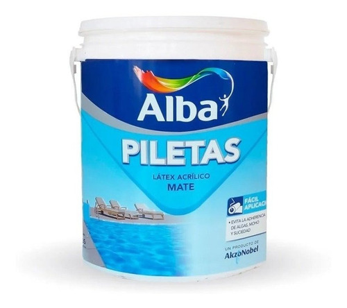 Pintura Para Piletas Acuosa Alba Celeste X 10 Lts