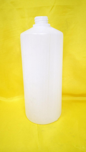 10 Envase Polietileno Alta Densidad 1 L Botella Cilindro Sin